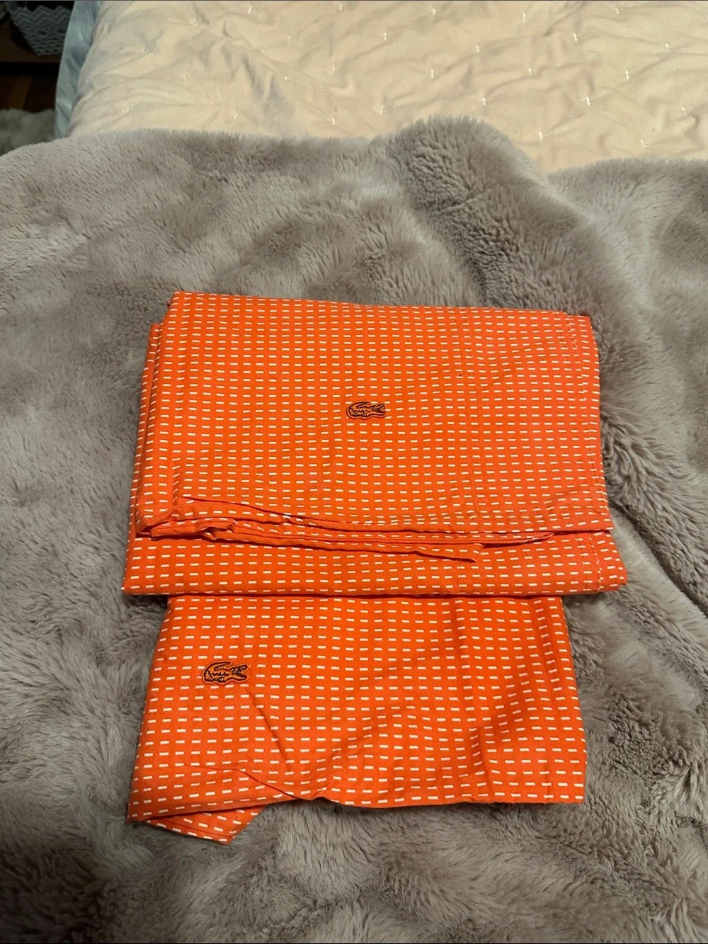 Lacoste Orange king pillowcases